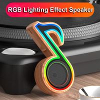 Wholesale Portable Speakers Bluetooth Wireless Mini Music Subwoofer Colorful Musical Note LED Lighting Sound Box Powerful Outdoor FM Radio