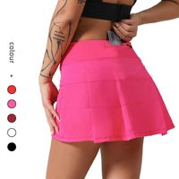 Wholesale L Pleated Tennis Skirt Women Gym Clothes Sports Shorts Female Running Fitness Dance Yoga Underwear Beach Biker Golf Skirts
