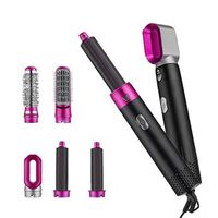 Wholesale 5 in multifuncational hair dryer hot air comb automatic curling and straightening dual purpose hairs styling tools