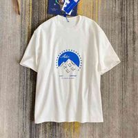 Wholesale Men s and women s short sleeved street clothing brands high street advertising snow mountain large T shirts summer wear