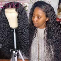Wholesale Lace Wigs Links Brazilian Remy Curly Human Hair Wig Pre Plucked x4 x5 x6 Closure Front Deep Wave Frontal