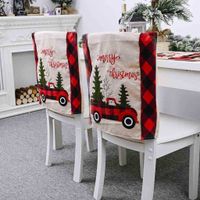 Wholesale Christmas Fashion Home Chair Case Decoration Cute cm Car Xmas Tree Restaurant Dining Room Chair Covers Ornaments Gifts H102D8W5