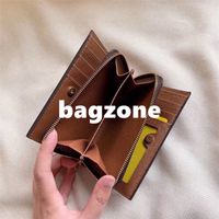 Wholesale Men designer wallets fashion women classic purse high quality unisex coin purses card holder red coffee