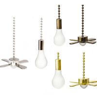 Wholesale Decorative Objects Figurines Fan Pulls Lamp Chain Extender Retro Metal Ceiling Lighting Accessories Chandelier Zipper Home Decoration