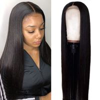 Wholesale 4x4 x5 x4 x6 HD Transparent Human Hair Lace Wigs Bleach Knots Pre Plucked Natural Hairline For Black Women