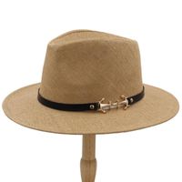 Wholesale Stingy Brim Hats Straw Women Men Sun Hat With Wide Panama Handmade Beach Sunbonnet Fedora Jazz Size CM