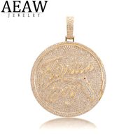 Wholesale Custom Hiphopjewelry Rapper Jewelry Circle Moissanite Pendant Solid K White Gold Or S925 Silver About ctw Chains