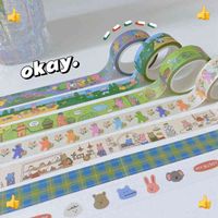 Wholesale Kawaii Tape Scrapbooking DIY Decor Journal Korean Cute Bear Planner Masking Tapes Paper Diary Stationery Sticker School Supplies wzg TL1088