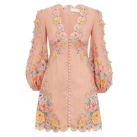 Wholesale Spring and summer new Australian luxury design niche temperament elegant fairy V neck super Fairy Dress