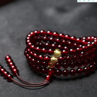 Wholesale Beaded Strands Prayer Round Beads Women Men Bracelet mm Buddhism Necklace Genuine Natural Blood Red Amber Gemstone Bracelets For