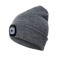 Wholesale Outdoor Unisex LED Beanie Hat Rechargeable Battery High Powered Light Men And Women Jogger Fishing Knitted Glowing Cycling Caps Masks