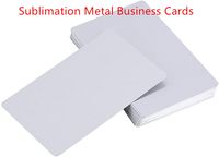 Wholesale Sublimation Metal Business Cards Aluminum Blanks Name Card mm for Custom Engrave Color Print Pieces Office Business Trade