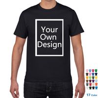Wholesale T shirt your own men s dign cotton shirt DIY print with brand custom image large size XL