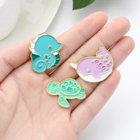 Wholesale Enamel Turtle Sea Horse Whale Brooch Pins Cute Cartoon Marine Animal Lapel Pin Toop Shirt Bag Cosage Women Children Fashion Jewelry Will and Sandy