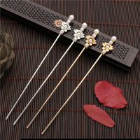 Wholesale Hair Clips Barrettes Retro Flower Sticks Smooth Edges Easy To Fix Chopsticks Chinese Style Headdress Hanfu Clothing Accessories ML