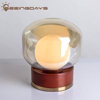 Wholesale Table Lamps Simple Light Luxury Ins Clear Glass Round Ball Lamp Creative Designer Fashion El Living Room Study Bedroom Bedside