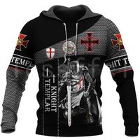 Wholesale Tessffel est Knight Templar Armor Jesus God Guard Cavalier Pullover Streetwear Fashion DPrint Men Women Funny Hoodies D