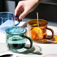 Wholesale 250ml Wine Glasses Drinking Tumbler Whiskey Cup Coffee Juice Water Cups Tea Creative Mug Double Bottom Glass Mugs For Home w