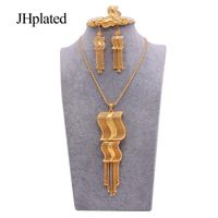 Wholesale Dubai Hawaiian K Gold Plated Filled Necklace Earrings Bracelet Ring Bridal Wedding Jewelery Set Gifts Jewelry Sets For Women