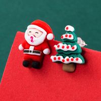 Wholesale Girls Cute Christmas Earrings Christmas Tree Santas Claus Snowman Stud Earring for Women Xmas Party Jewelry Accessories