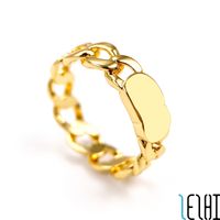 Wholesale Dainty Classic Couple Promise Eternity Love Wedding Rings Woman Stainless Steel Knotted Plating k Link Gold Ring For Women Wed Engagement Jewelry g