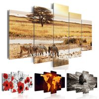Wholesale African Animal Zebra Poppy Flower Sailboat World Map Canvas Painting Modern Abstract Wall Art Decor Oil Picture on Canvas for Home Livi