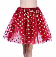 Wholesale Skirts Women Girls Fancy Tutu Skirt Tulle Polka Gold Dot Cute Gauzy Adult