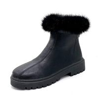Wholesale Boots High Quality Winter Women s Warm Shoes Waterproof Model Black With Fur