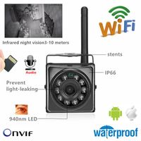 Wholesale Waterproof Outdoor K MP p p p mp mp nm Mini IR Wifi IP Camera With Audio Input Output SD Card Slot Reset Button Cameras