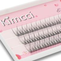 Wholesale False Eyelashes Kimcci knots Case Natural Individual Dovetail Eyelash Extension D Mink Cluster Professional Flared Lashes Makeup
