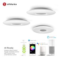 Wholesale Smart Ceiling Lights Speaker W W W RGB Dimming WIFI Voice Control APP Bedroom Kitchen Living Room