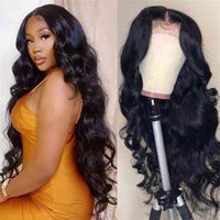 Wholesale Human Front HD Hair Transparent x4 Body Wave Frontal Wigs For Black Women Pre Plucked x4 Lace Closure Wig