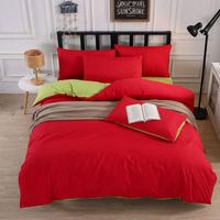 Wholesale Bedding Sets Nitree Solid Color Duvet Cover Pillowcase And Bed Sheet Combination Linens Queen King Size Multiple Colour