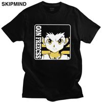 Wholesale Men s T Shirts Anime X T Shirt Men Cotton Gon Freecss Round Collar Short Sleeve Printed Tshirt Merch Manga Fans Gift U