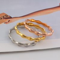 Wholesale Classic Joint Bangle Rose Gold Open Concealed Buckle Bamboo Bracelet Personiality Design Cool Bracelets Ladies Present