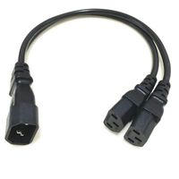 Wholesale Smart Power Plugs Single C14 To Dual C13 R Short Y Type Splitter Adapter Cable Cord cm