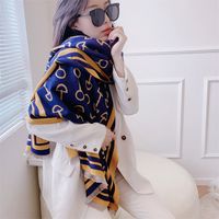 Wholesale Winter Scarves Beautiful Luxury Print Thick Scarf cm Long Scarfs and Shawls Wraps Hijab Pashmina Imitation Cashmere Muffler Ring Neck War