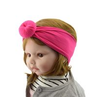 Wholesale Nylon Wide Baby Headbands cm Soft Round Ball Doughnut Shape Hair Accessories Kids Silk Fashion Elastic Hairs Band hf G2