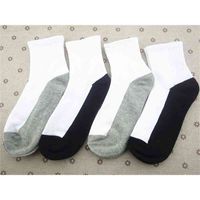 Wholesale Kids Cotton Sports Breathable Solid Color Long Comfortable Soft Socks White Black Gray Size Student School Sock