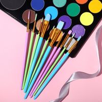 Wholesale Makeup Brushes Three Colors Oil Brush Halloween Painted Set Wooden Pen Artist Cosmetic Tools TSLM2