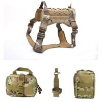 Wholesale Dog Apparel Pet Military Tactical Clothes Harness Working Vest Nylon Bungee Leash Lead Training Running For Medium Large Dogs