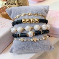 Wholesale Charm Bracelets Freshwater Pearl Bracelet Hip Hop Style Pig Nose Hole Fashion Jewelry Color Clay Beaded Travel Accessories