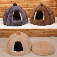 Wholesale Cat Beds Furniture Deep Sleep Comfort Winter Bed Litter Small Medium French House Washable Pet Nest