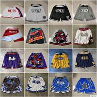 Wholesale 2021 Team Basketball Short Just Don Retro Purple Sport Shorts Hip Pop Pant With Pocket Zipper Sweatpants Black Red Yellow Mens Stitched Good