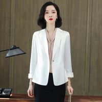 Wholesale Black Silk Suit Jacket Women s Small Spring And Autumn Temperament British Style Top Jackets