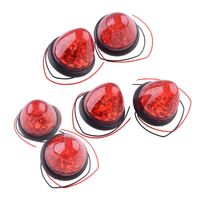 Wholesale Emergency Lights W V Trailer Truck LED Red Round Beehive Cone Side Marker Light Grommet Clearance Cab Sleeper Lamp