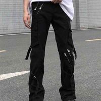 Wholesale A cock new hiphop pants ins trendy vibe Street bandage overalls men and women