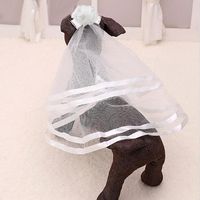 Wholesale Bridal Pet Supplier Cute Dog Puppy Cat Wedding Headdress Veil Headwear Hair Clips Grooming Apparel