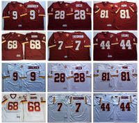Wholesale Vintage NCAA Mens Football Jerseys Darrell Green Russ Grimm Art Monk Sonny Jurgensen Joe Theismann John Riggins embroidery Stitched Shirts Burgundy