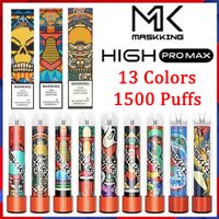 Wholesale 100 Authentic Maskking High Pro Max Disposable Vape Electronic Cigarettes Puffs ml Cartridge Ready To Use Transparent Mouthpiece Colors Vapors